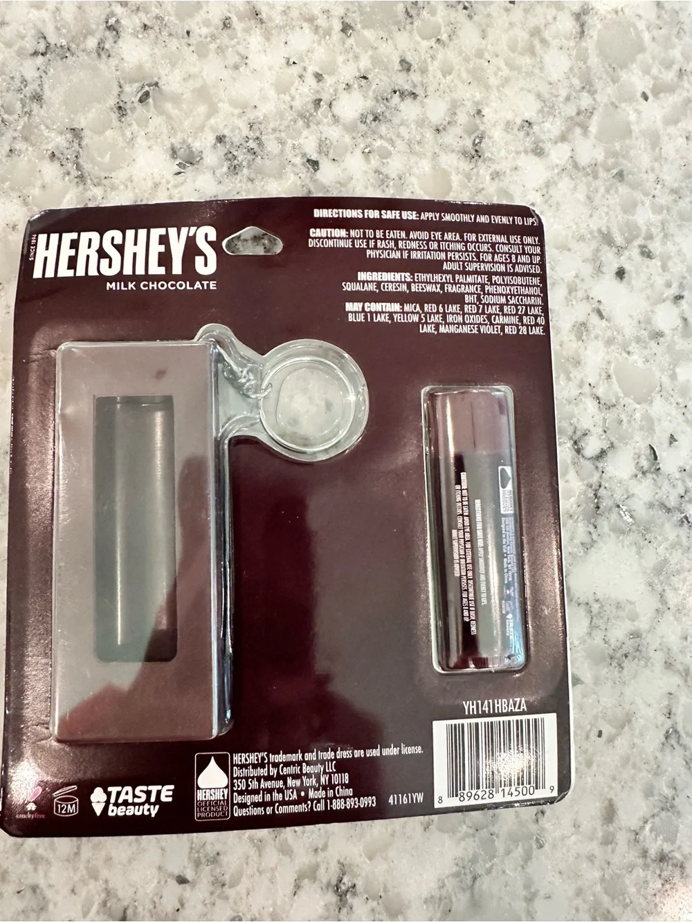 Hershey's Milk Chocolate Flavored Lip Balm & Keychain - Brown